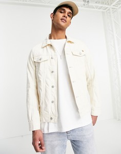 Выбеленная джинсовая куртка цвета экрю Tom Tailor-Нейтральный