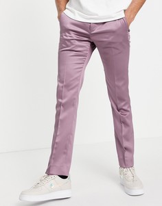 Розовато-лиловые атласные брюки Twisted Tailor-Фиолетовый цвет