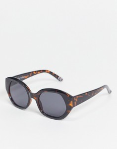 Круглые солнцезащитные очки коричневого цвета в стиле унисекс Jeepers Peepers-Коричневый цвет