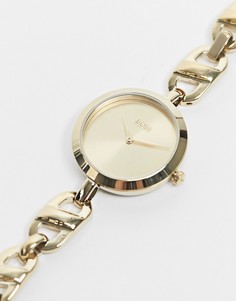 Золотистые женские часы с браслетом-цепочкой Boss 1502591-Золотистый