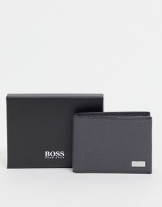 Серый бумажник с логотипом BOSS