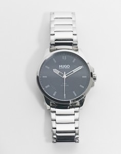 Мужские серебристые часы-браслет Hugo 1530186-Серебристый