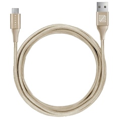 Кабель Lenzza Nylon Braided Kevlar Cable, USB Type-C 2 м, Gold