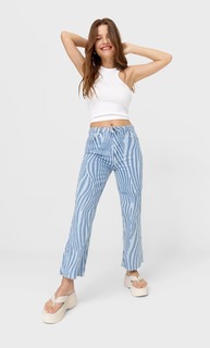 Stradivarius Футболка С Бесшовной Горловиной Халтер Белый Xl