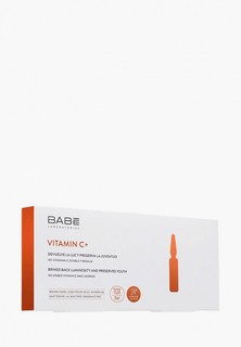 Набор для ухода за лицом Babe Laboratorios концентрат сыворотки для сияния и гладкости кожи Vitamin C ампулы 2 мл, 10 шт.