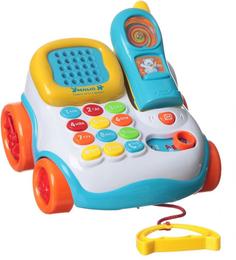 Развивающая игрушка ZHORYA Музыкальный телефон-каталка (разноцветный)