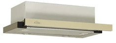 Встраиваемая вытяжка Elikor Интегра GL 60Н-400-В2Д (бежевый, бежевое стекло)