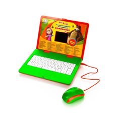 Развивающая игрушка Маша и Медведь Музыкальный обучающий компьютер (белый)
