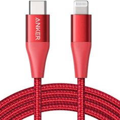 Кабель Anker PowerLine+ II, USB-C - Lightning Red (A8653H91)