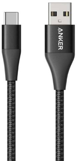 Кабель Anker PowerLine+ II, USB-A - USB-C Black (A8462H11)