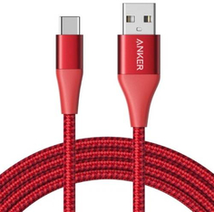 Кабель Anker PowerLine+ II, USB-A - USB-C Red (A8463H91)