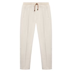 Брюки из кашемира и хлопка Brunello Cucinelli