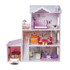 Дом для кукол Edufun с комплектом мебелью 123 см