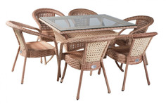 Комплект DECO PLUS 6 с прямоугольным столом Aiko