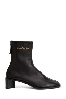 Черные кожаные полусапоги с логотипом Acne Studios