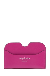 Картхолдер из кожи цвета фуксия Acne Studios