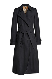 Удлиненный черный тренч Chelsea Burberry