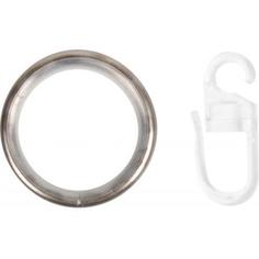 Кольцо с крючком Inspire, металл, цвет никель, 2 см, 10 шт.