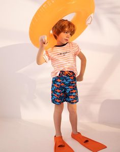 Пляжные шорты с акулами для мальчика Gloria Jeans