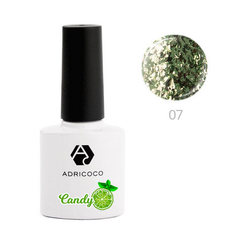 ADRICOCO, Гель-лак Candy №07, Лайм с мятой