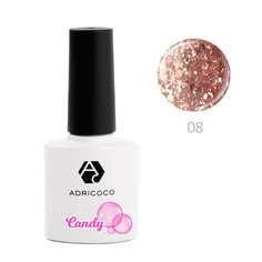 ADRICOCO, Гель-лак Candy №08, Бабл-гам
