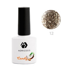 ADRICOCO, Гель-лак Candy №12, Миндаль с кокосом