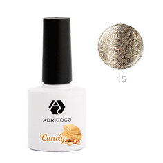 ADRICOCO, Гель-лак Candy №15, Белый шоколад с арахисом