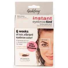 Godefroy, Краска-тинт для бровей Dark Brown, 10 капсул