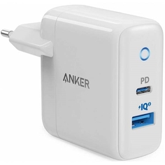 Сетевое зарядное устройство Anker PowerPort PD+2 18W USB-C + 15W USB-A White PowerPort PD+2 18W USB-C + 15W USB-A White