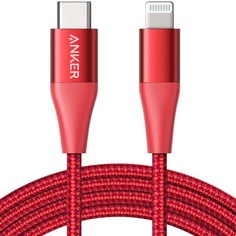 Кабель USB Type-C Anker PowerLine+II USB-C LTG 6ft Red PowerLine+II USB-C LTG 6ft Red