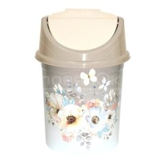 Мусорный контейнер, 8 л, с подвесной крышкой Виолет Акварель 1408129 Violet