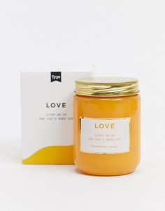 Свеча со слоганом "Love" Typo-Желтый