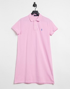Розовое классическое платье поло Polo Ralph Lauren-Розовый цвет