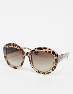Солнцезащитные очки с крупной оправой с леопардовым рисунком AJ Morgan-Мульти