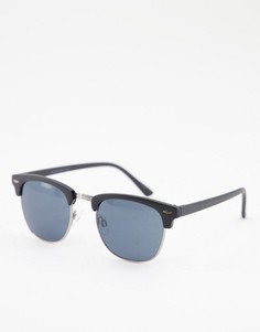 Черные солнцезащитные очки в стиле ретро Jack & Jones-Черный цвет