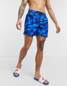 Темно-синие волейбольные шорты длиной 5 дюймов с камуфляжным принтом Nike Swimming-Темно-синий