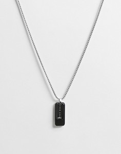 Мужское серебристое ожерелье из нержавеющей стали с подвеской Boss 1580154-Серебристый