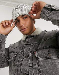Серая джинсовая куртка с воротником из искусственного меха Levis Modern Type 2-Серый