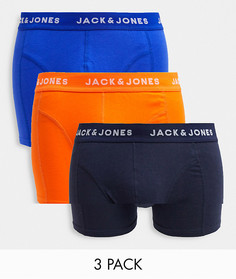 Набор из 3 разноцветных боксеров-брифов с логотипом Jack & Jones-Мульти