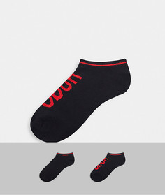 Набор из 2 пар черных спортивных носков с логотипом HUGO-Черный цвет