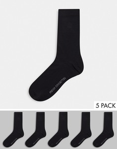 Набор из 5 пар черных носков French Connection-Черный цвет