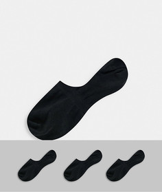 3 пары черных носков Selected Homme-Черный цвет