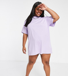 Платье-футболка с логотипом New Girl Order Curve-Фиолетовый