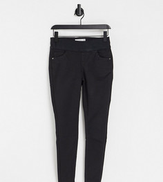 Черные зауженные джинсы с эластичной вставкой для животика Topshop Maternity Jamie-Черный цвет
