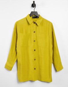 Желто-зеленая свободная куртка-рубашка ASOS DESIGN-Желтый