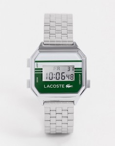 Серебристые цифровые часы в стиле унисекс Lacoste-Серебристый