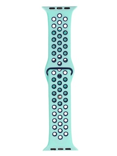 Аксессуар Ремешок Evolution для Apple Watch 42/44mm Sport+ Silicone Light Green-Midnight Blue AW44-SP01