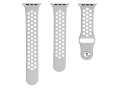 Аксессуар Ремешок Evolution для APPLE Watch 38/40mm Sport+ AW40-SP01 Silicone Cold Silver-White