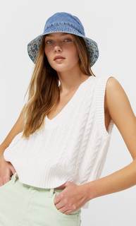 Stradivarius Жилет С Узором «Косы» Белый M