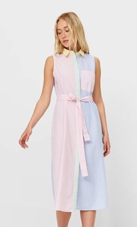 Stradivarius Платье Миди Из Поплина Multicolor Xl